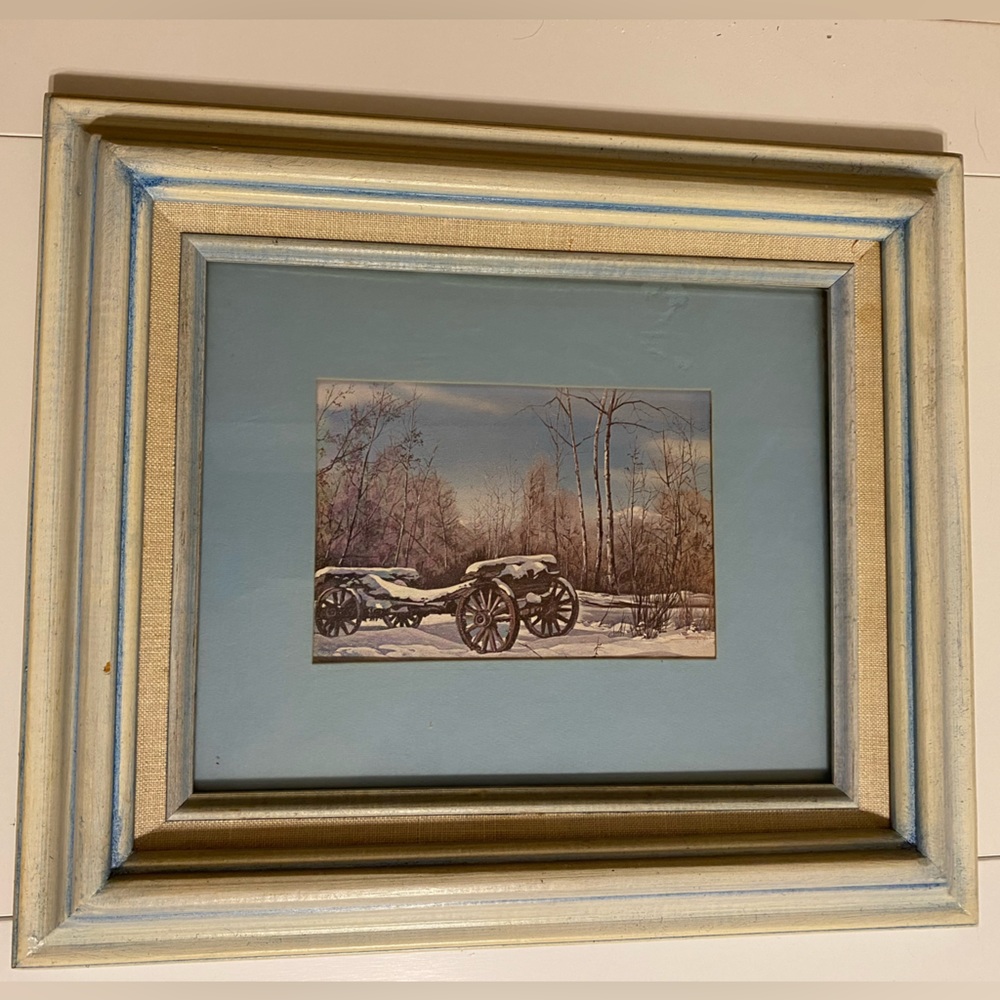 Doris Steider original art reproductions painting in frame.